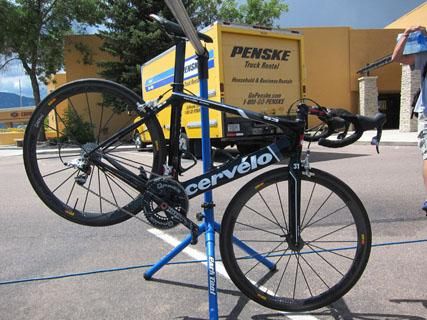 Just like at the Tour de France, Garmin-Cerv&eacute;lo riders will be using a variety of different Cerv&eacute;lo bikes for the USA Pro Cycling Challenge including the S3 pictured here, the ultralight R5ca, the S5, and the P4.
