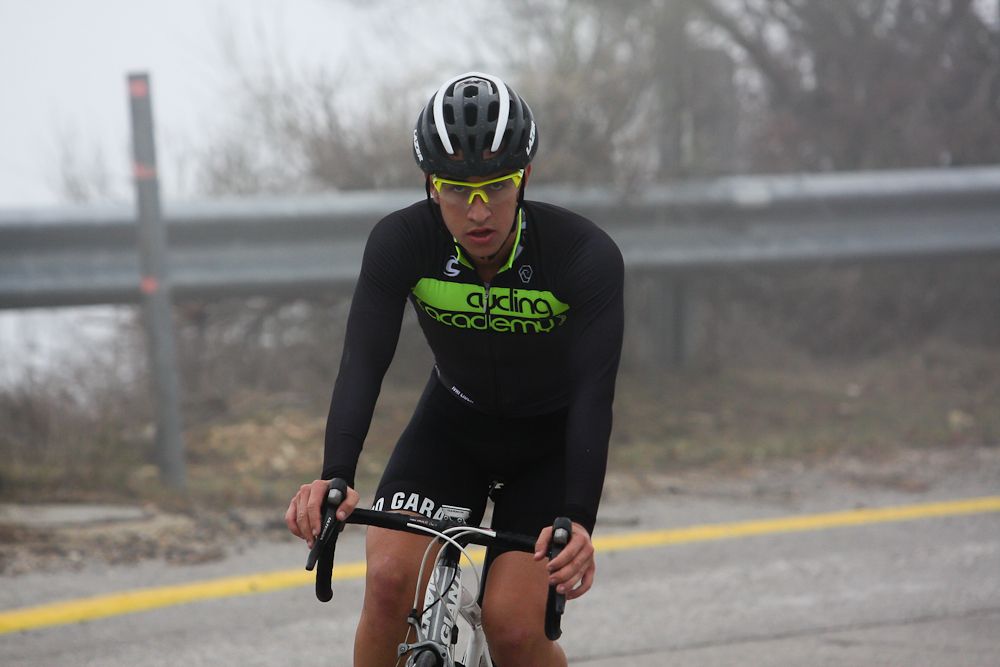 Development team rider Guy Sessler on one of many lengthy climbs the team tackled in Western Galilee.