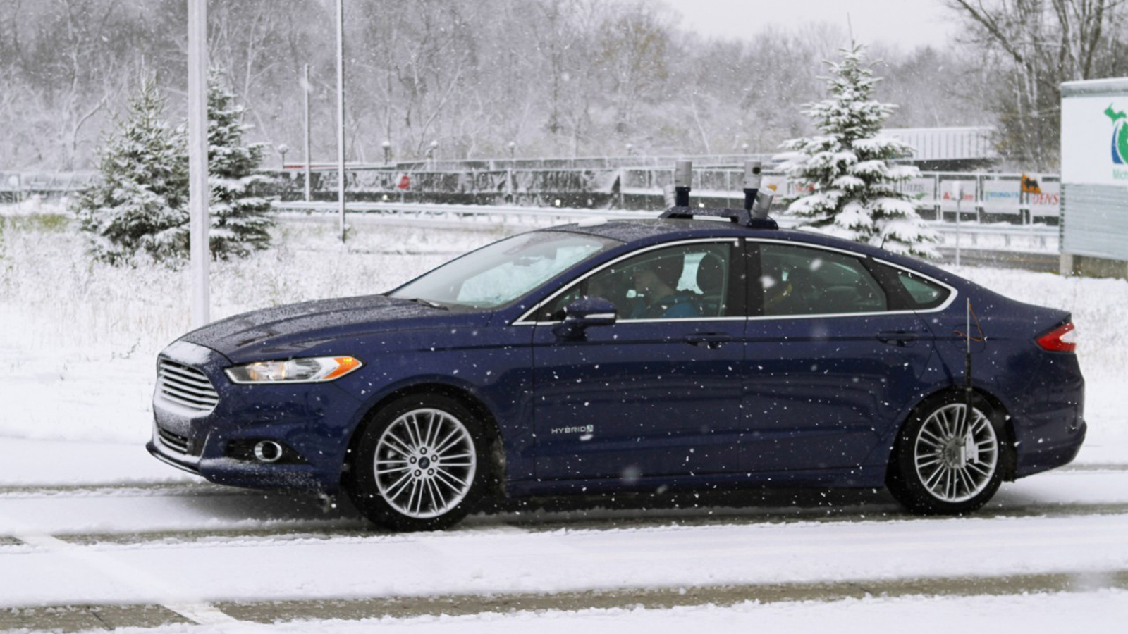 Ford autonomous cars snowy weather