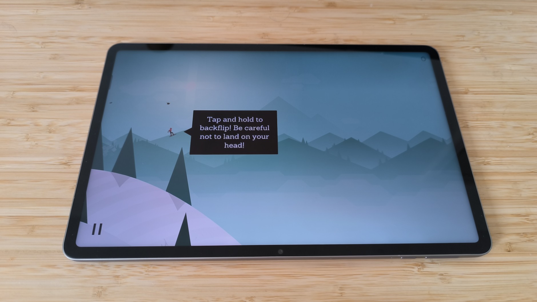 Honor Pad 10 tablet showing Alto's Adventure being played