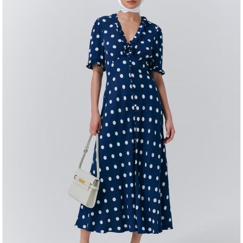 Ghost , Saffie Polka Dot Dress