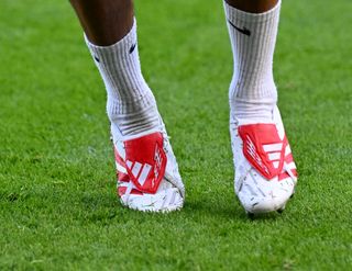 MANCHESTER, ENGLAND - NOVEMBER 25: (THE SUN OUT, THE SUN ON SUNDAY OUT) Boots of Trent Alexander-Arnold of Liverpool during the Premier League match between Manchester City and Liverpool FC at Etihad Stadium on November 25, 2023 in Manchester, England. (Photo by Andrew Powell/Liverpool FC via Getty Images)