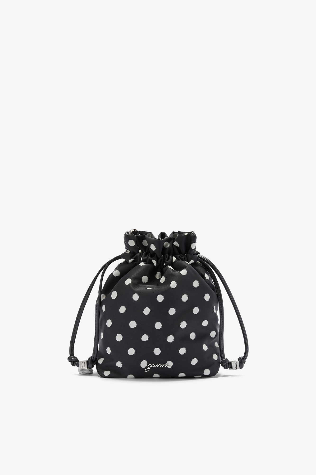 Printed Bou Bucket Pouch With Dots