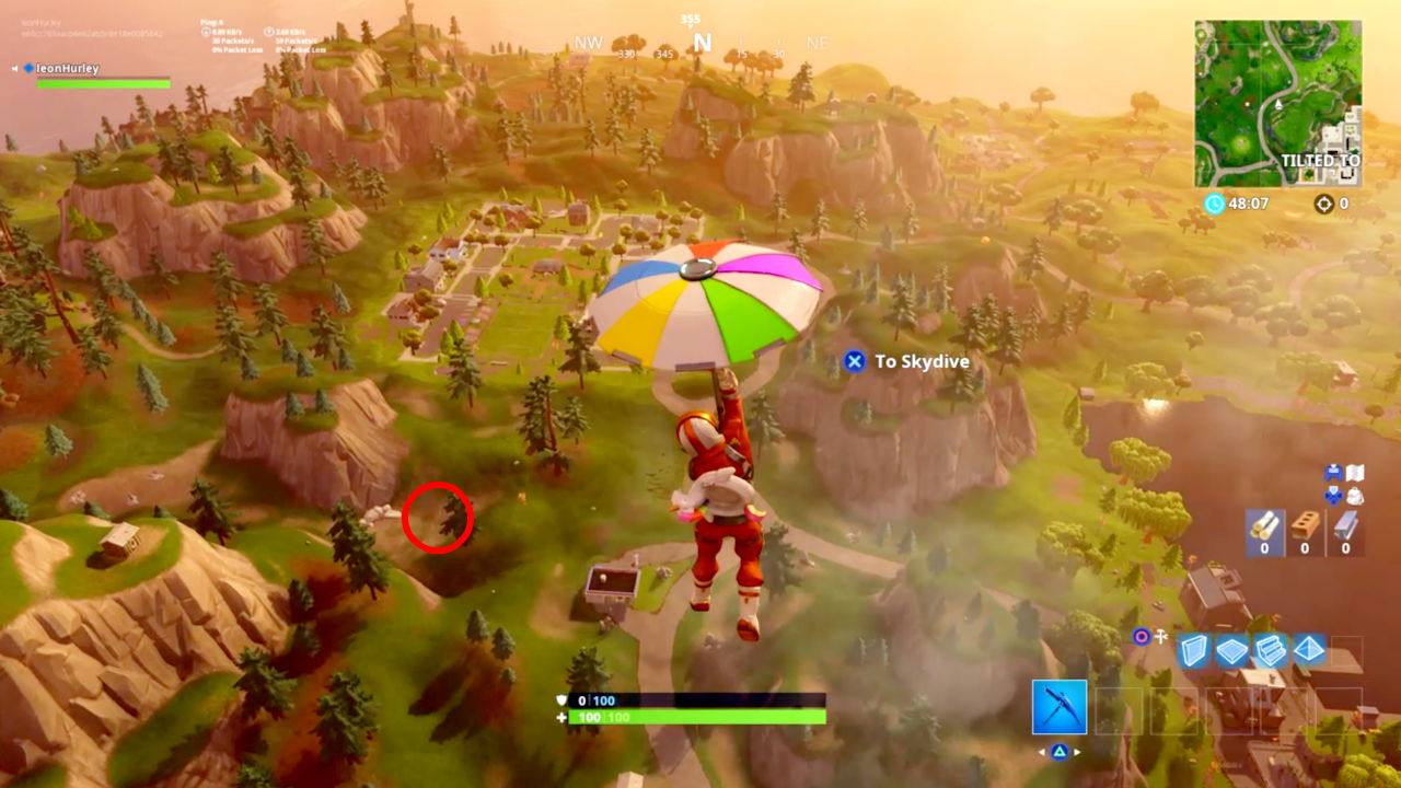 search between a gas station soccer pitch and stunt mountain fortnite season 5 week 4 challenge gamesradar - where are the pitches in fortnite