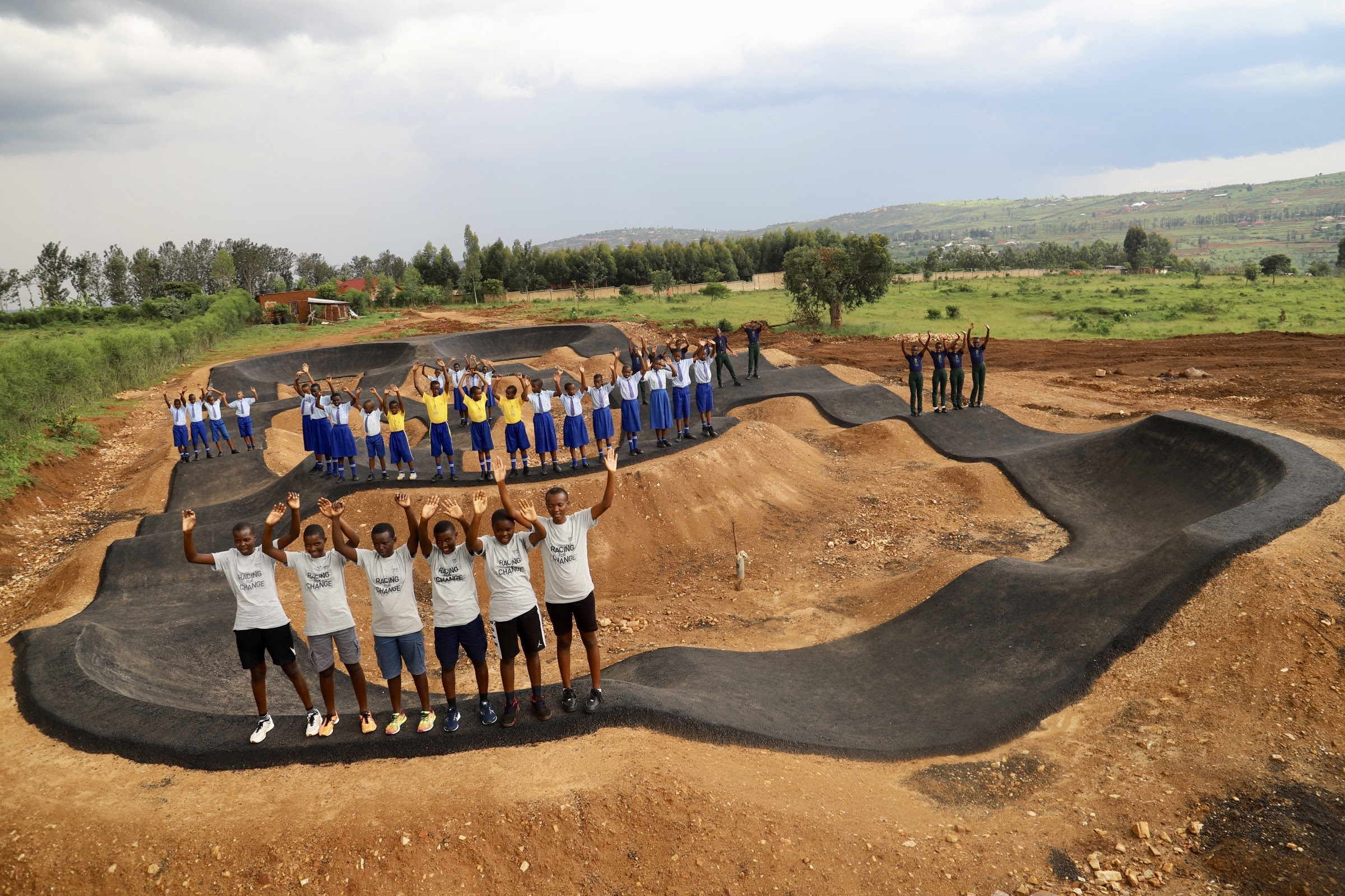 Pump track in Rwanda, built by Israel-Premier Tech