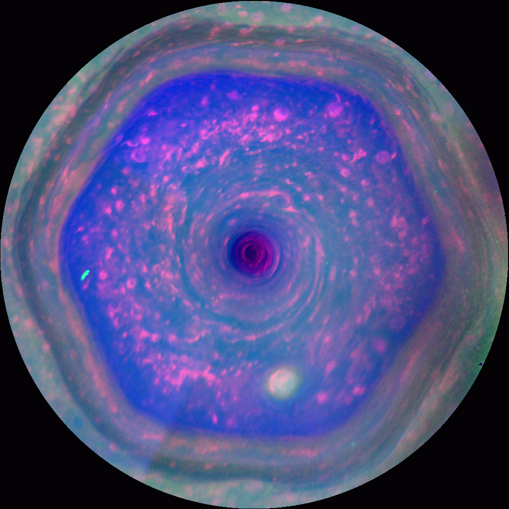 Saturn's hexagon