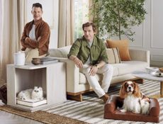Nate Berkus and Jeremiah Brent with their pet collection