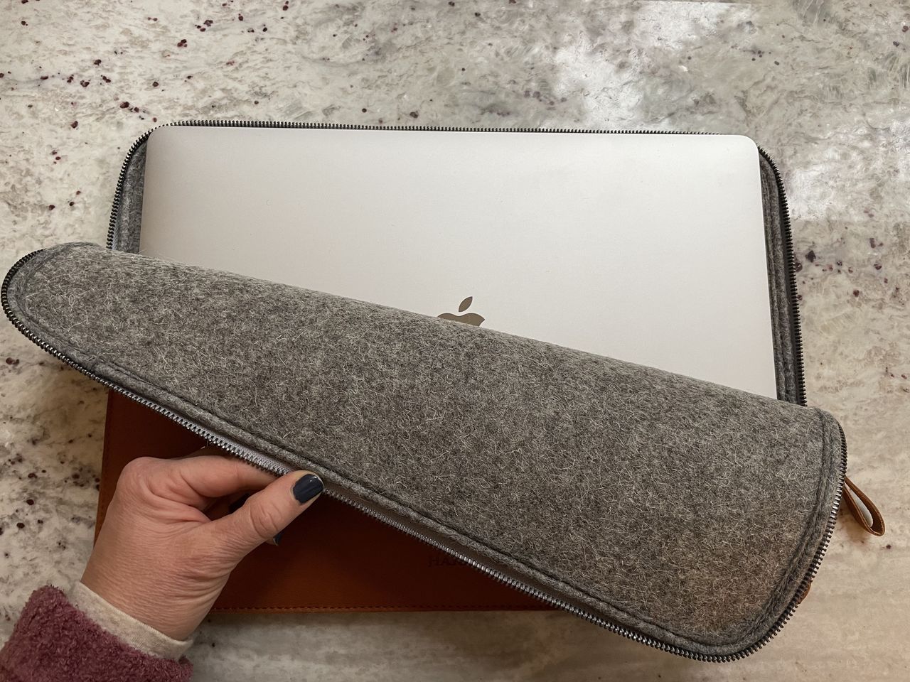 Harber London Slim Leather Folio Laptop Case Lifestyle