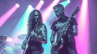 Nick Johnston and Bill Kelliher of Mastodon perform during LEVITATION Festival at the Palmer Events Center on September 26, 2025 in Austin, Texas