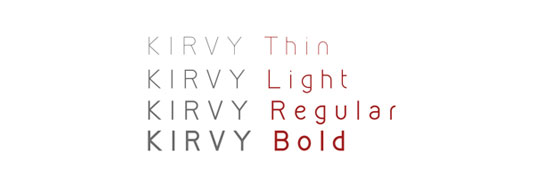 Free font: Kirvy