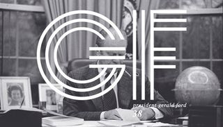 38th President Gerald Ford gets a bold logo based on his initials