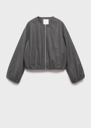 MANGO, Gathered Bomber Jacket