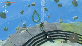 Zelda Tears of the Kingdom Mark of the King - droplet in debris on Floating Scales island