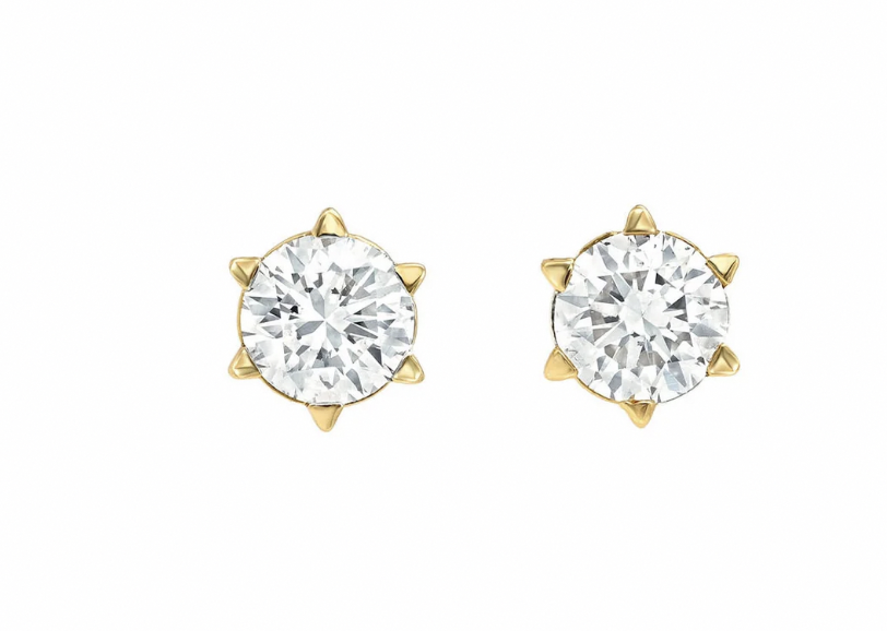 Logan Hollowell, Petite Solar Flare Diamond Stud Earrings