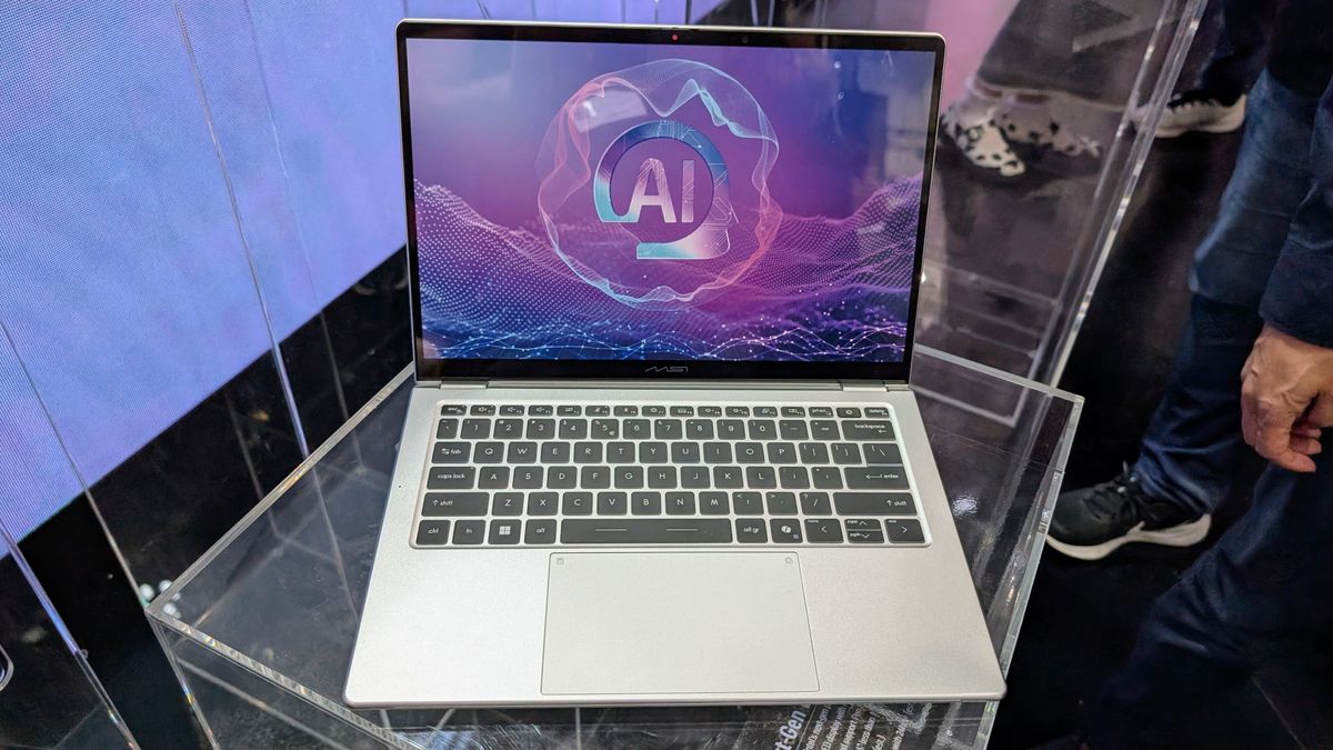 Unnamed MSI Panther Lake business laptop at Computex 2025