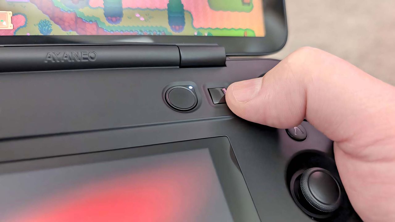 AYANEO Flip DS Optical Finger Navigation button.