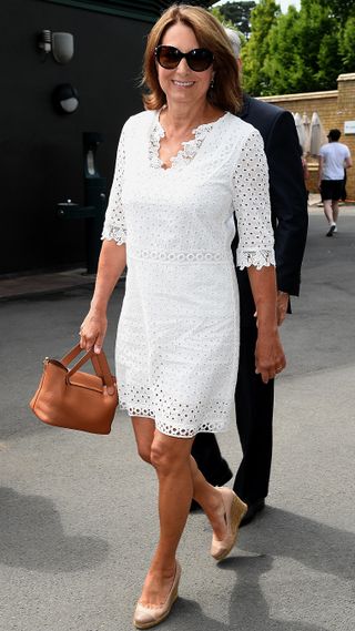 Carole Middleton attends day three of the Wimbledon Tennis Championships 2018