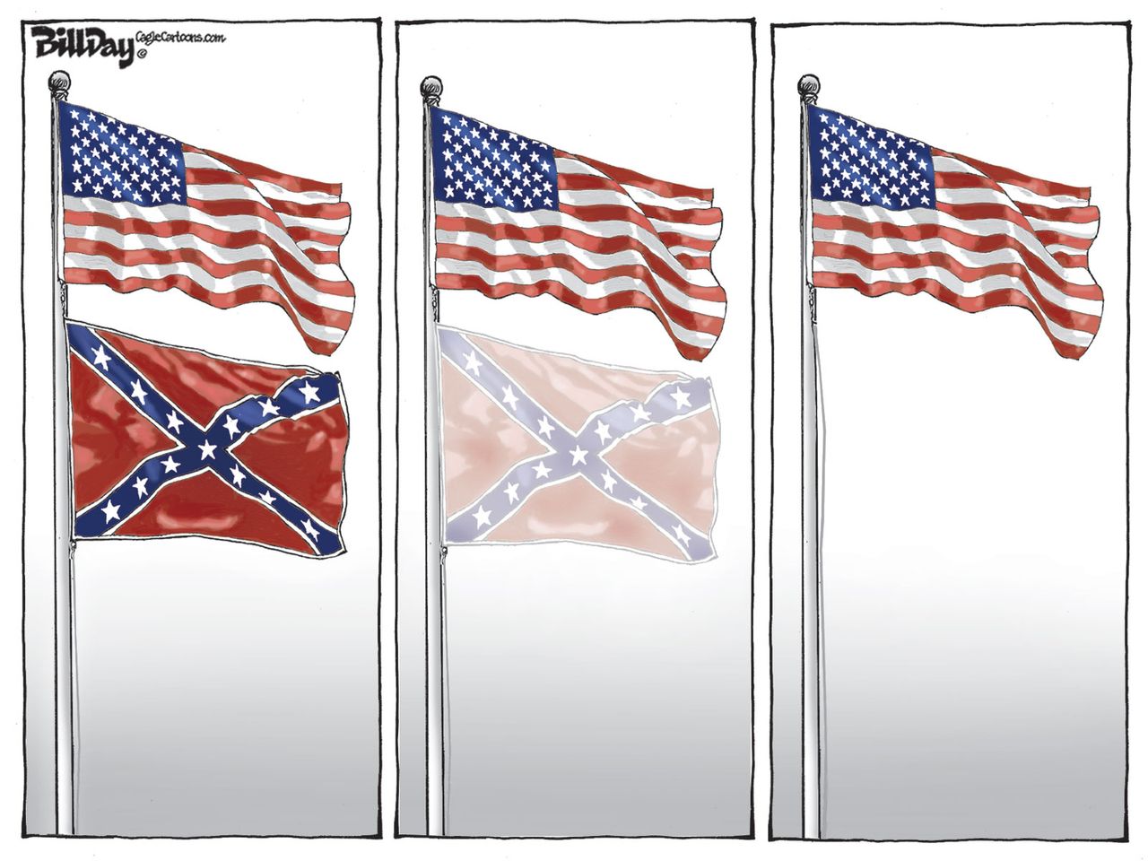 Editorial cartoon U.S. Confederate Flag