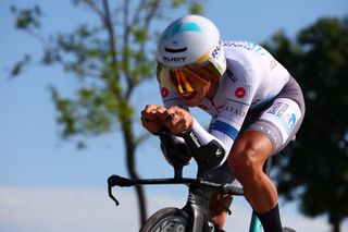 Antonio Tiberi riding stage 14 of the Giro d'Italia 2024