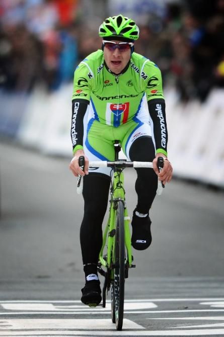 Peter Sagan (Cannondale) exhausted after his solo effort