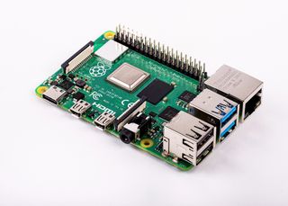 A Raspberry Pi 4 board