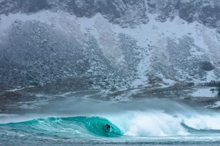 Surfing shot by Chris Burkard