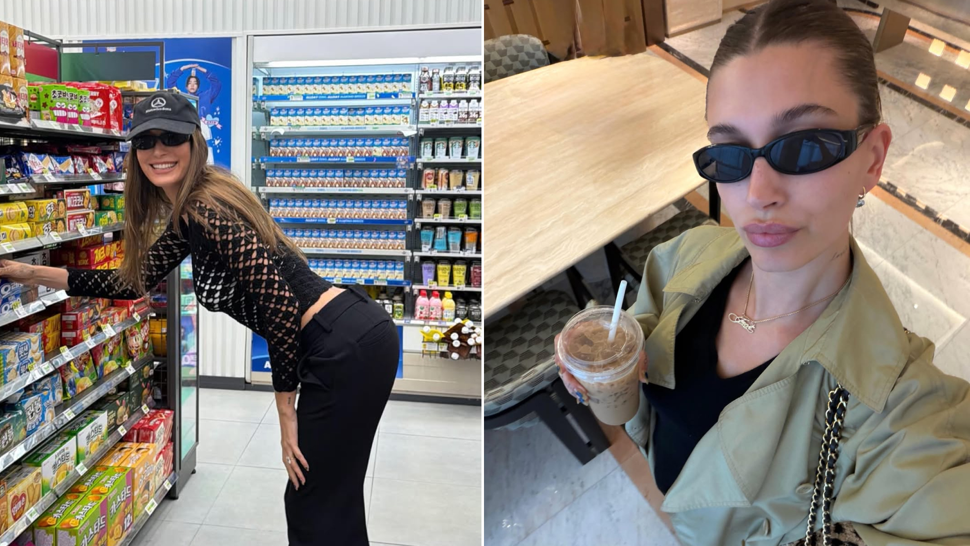 Hailey Bieber's Seoul Style Includes Two Chanel Bags, a Sheer Crochet Top, and Her Favorite Heeled Flip-Flops