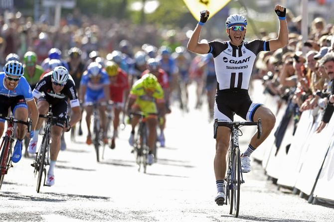 Marcel Kittel (Giant-Shimano) won by many bike lengths in the Scheldeprijs