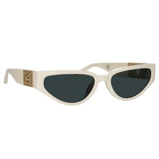 Tomie Cat Eye Sunglasses in White