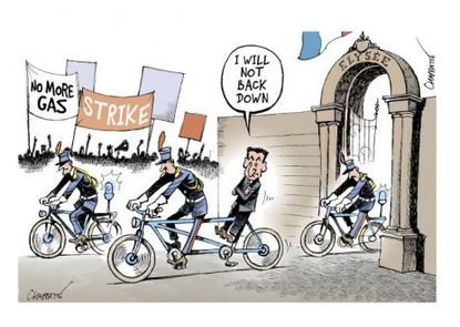 Sarkozy rides his defense