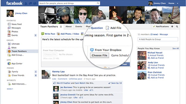 Dropbox sharing comes to Facebook Groups