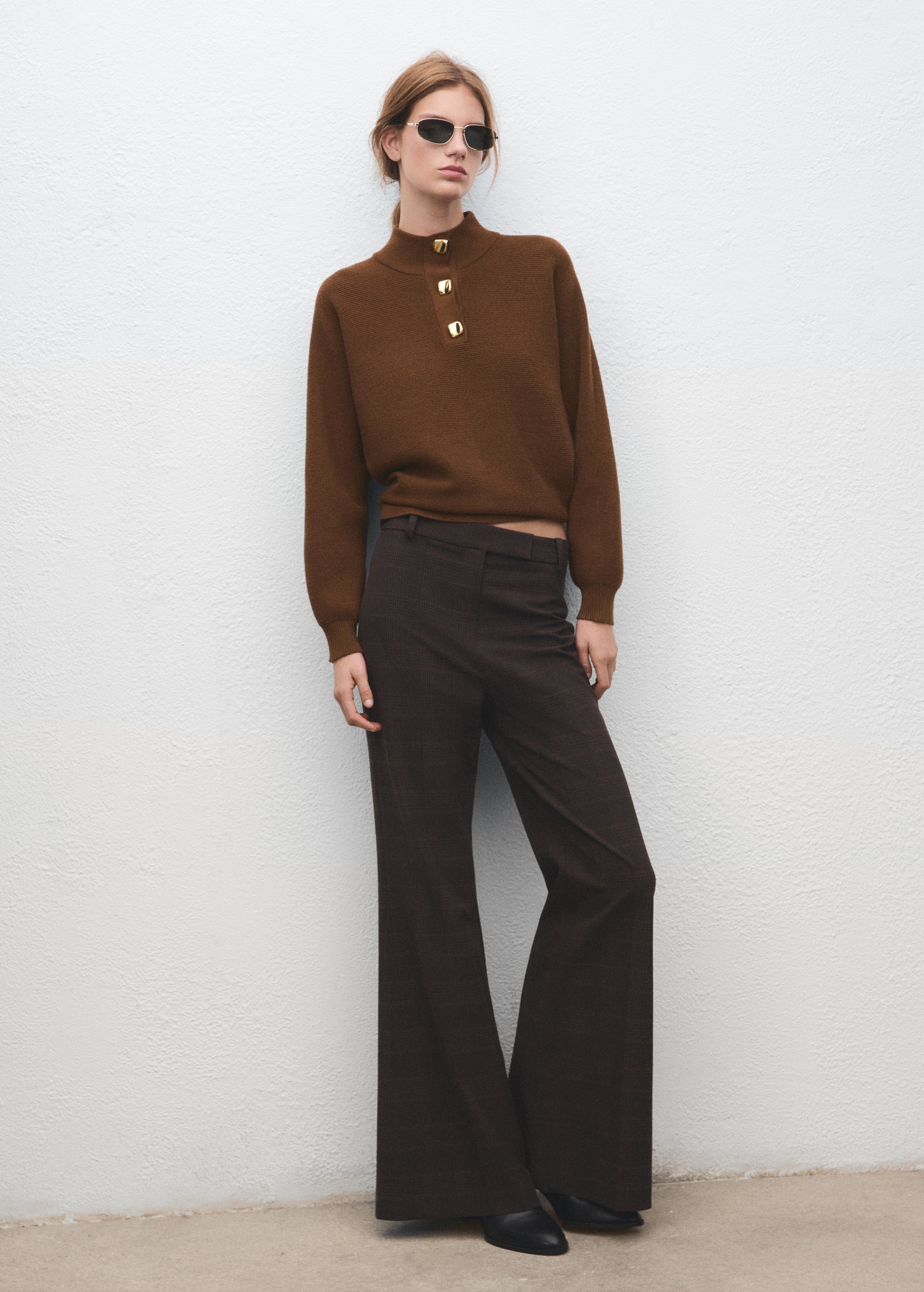 Turtleneck Sweater With Jewel Buttons - Women | Mango United Kingdom