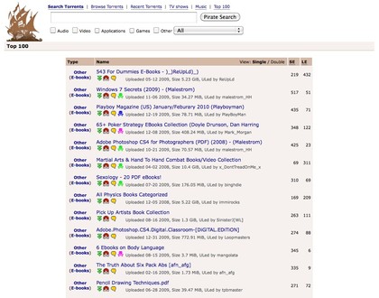 Pirate books on file-sharing site