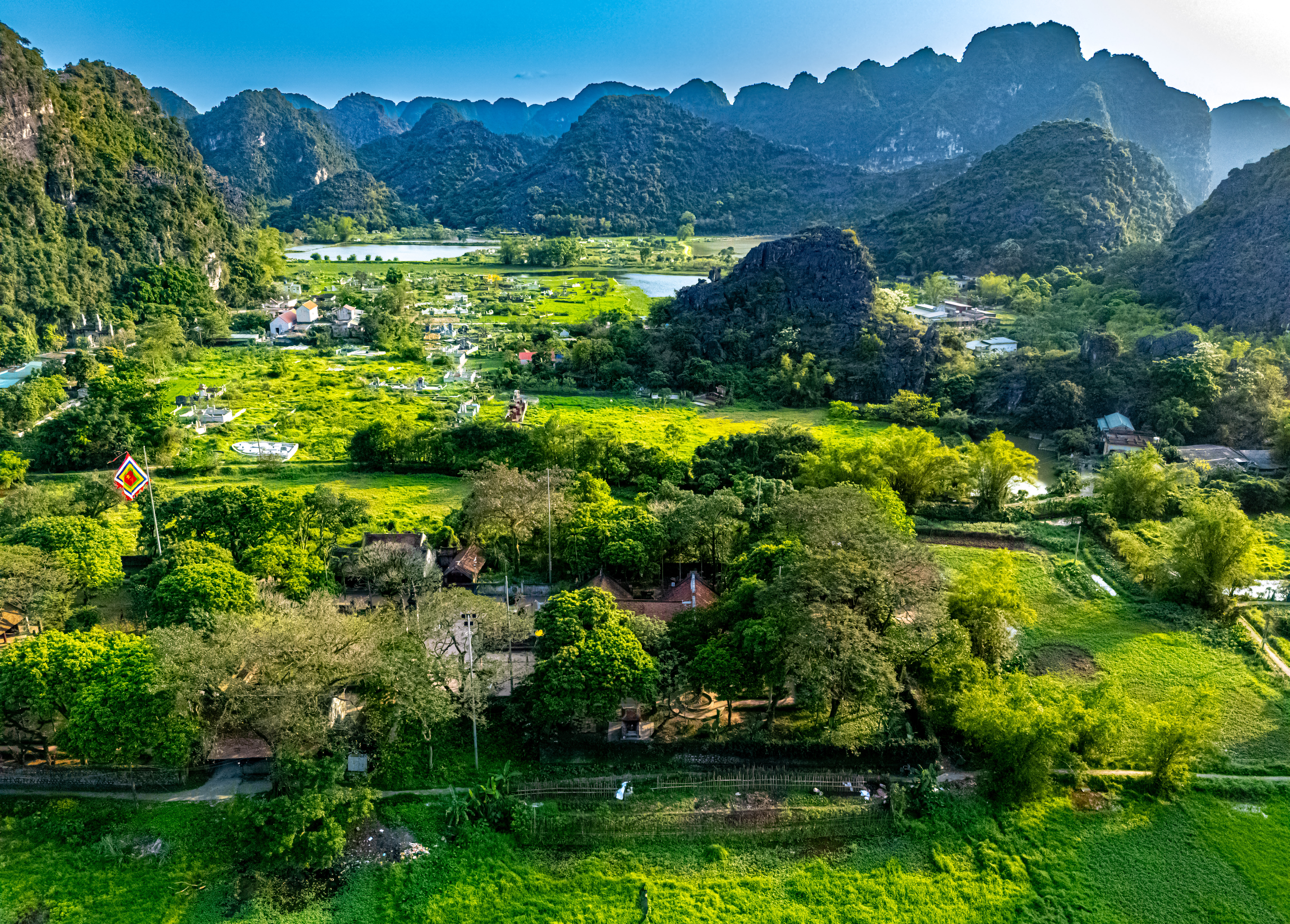 The Dinh Tien Hoang temple area in Trang An Landscape Complex