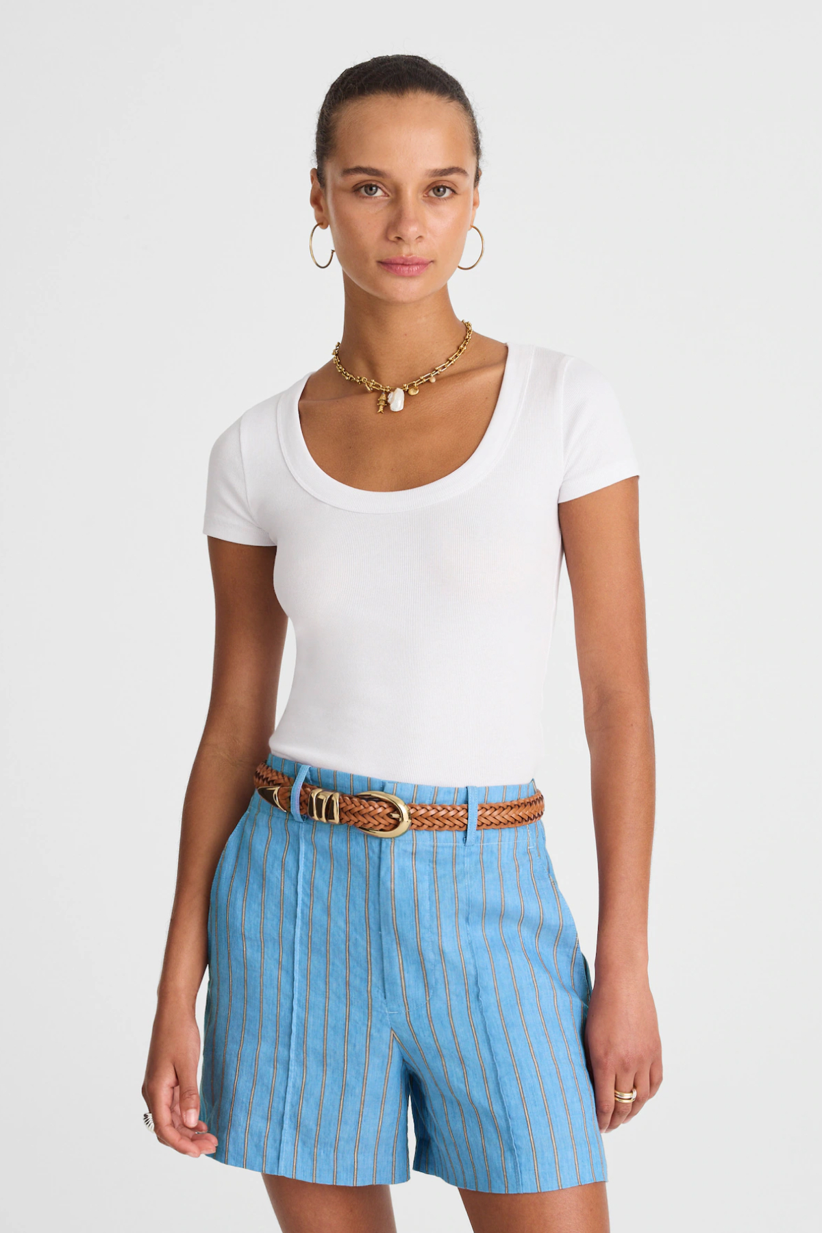 Madewell, Pintucked Shorts in 100% Linen