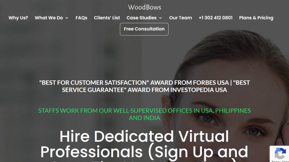 Woodbows website screenshot (August 2025).