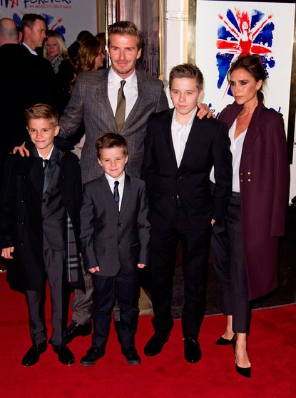 David and Victoria Beckham at the Spice girls musical launch