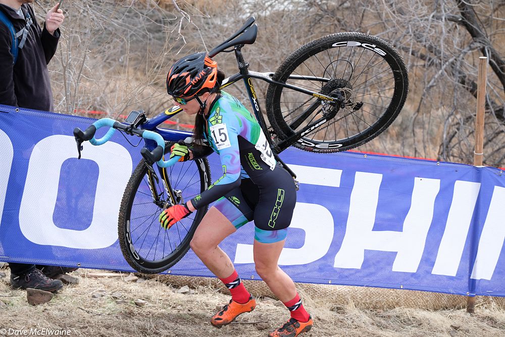 Rebecca Gross (KHS) seemed to be having a solid race