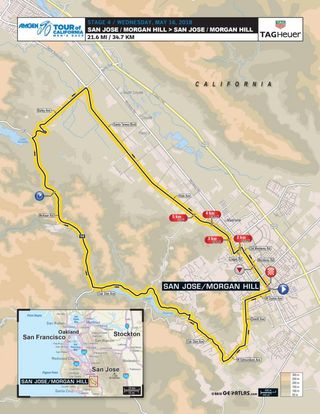 Stage 4 of the 2018 Tour of California in Morgan Hill