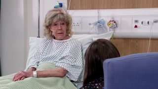 Audrey Roberts in hospital