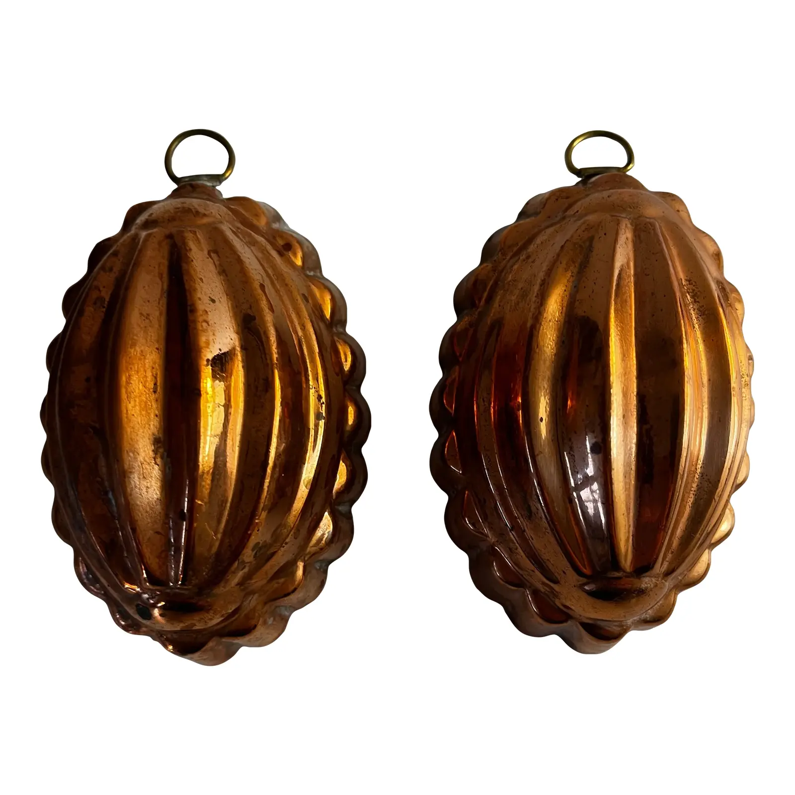 Chairish, Vintage Miniature Copper Molds Set of 2