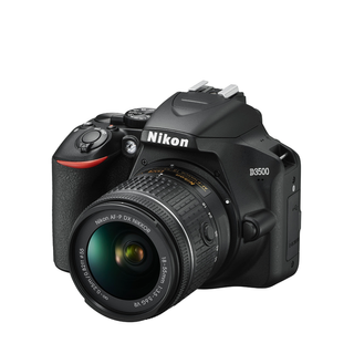 Nikon D3500 camera on a white background