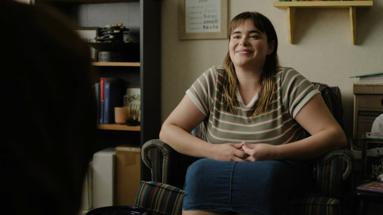 Barbie Ferreira smiling in Bob Trevino Likes It.