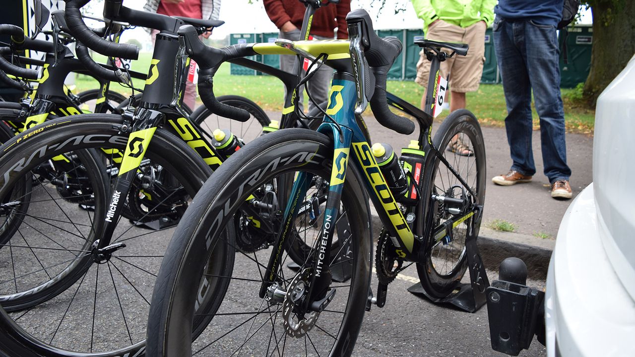 A look at the front end of Caleb Ewan's Scott Foil