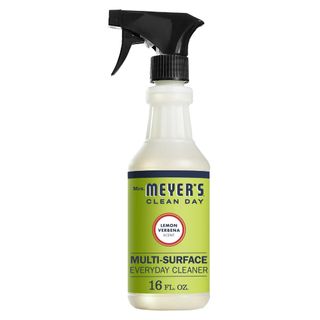 Mrs Meyers Cleaning supplies on white backgrounds