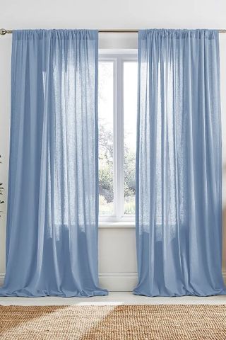 Dunelm Cotton Linen Slot Top Voile Curtains