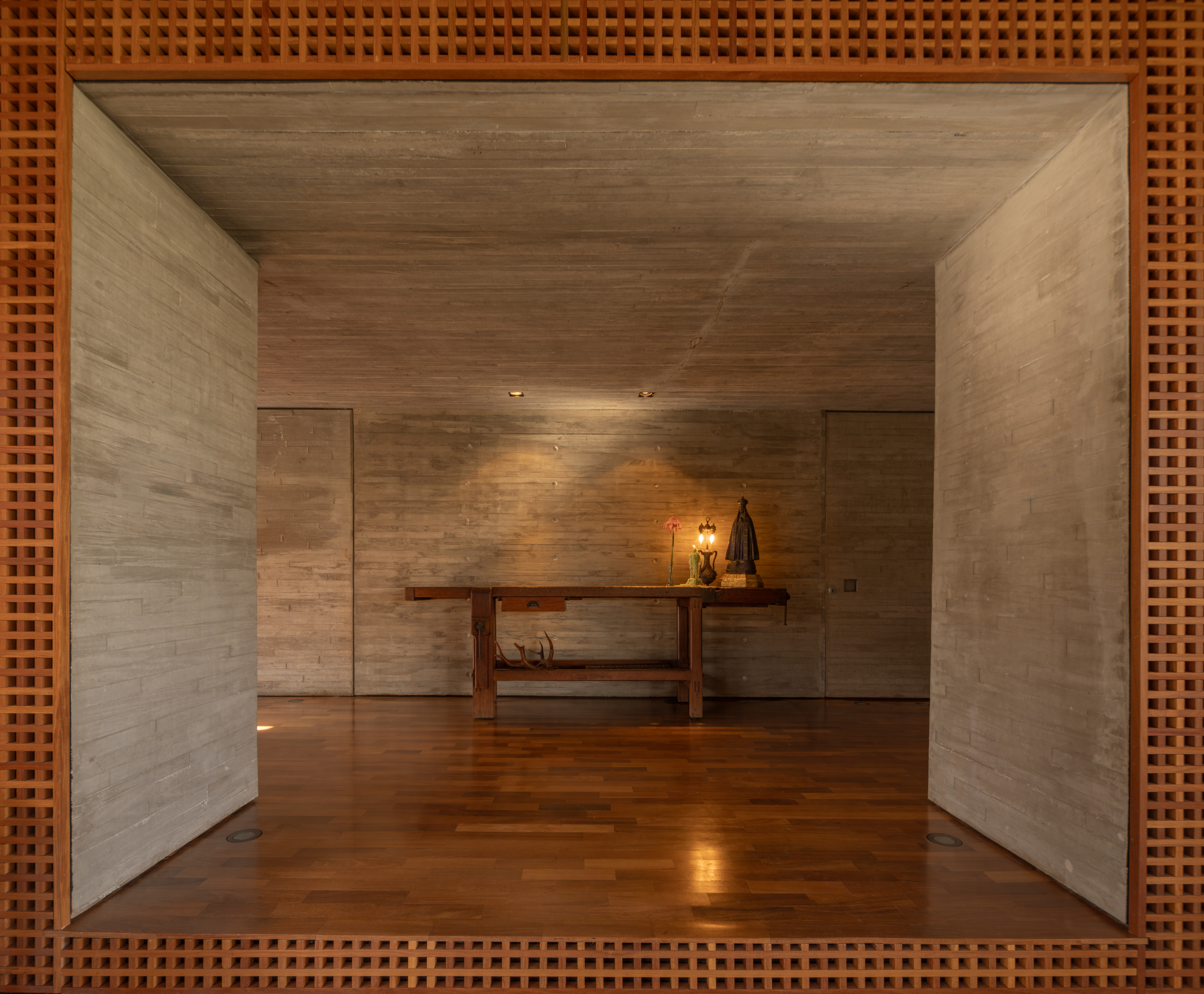 The view of the hallway from the main living space