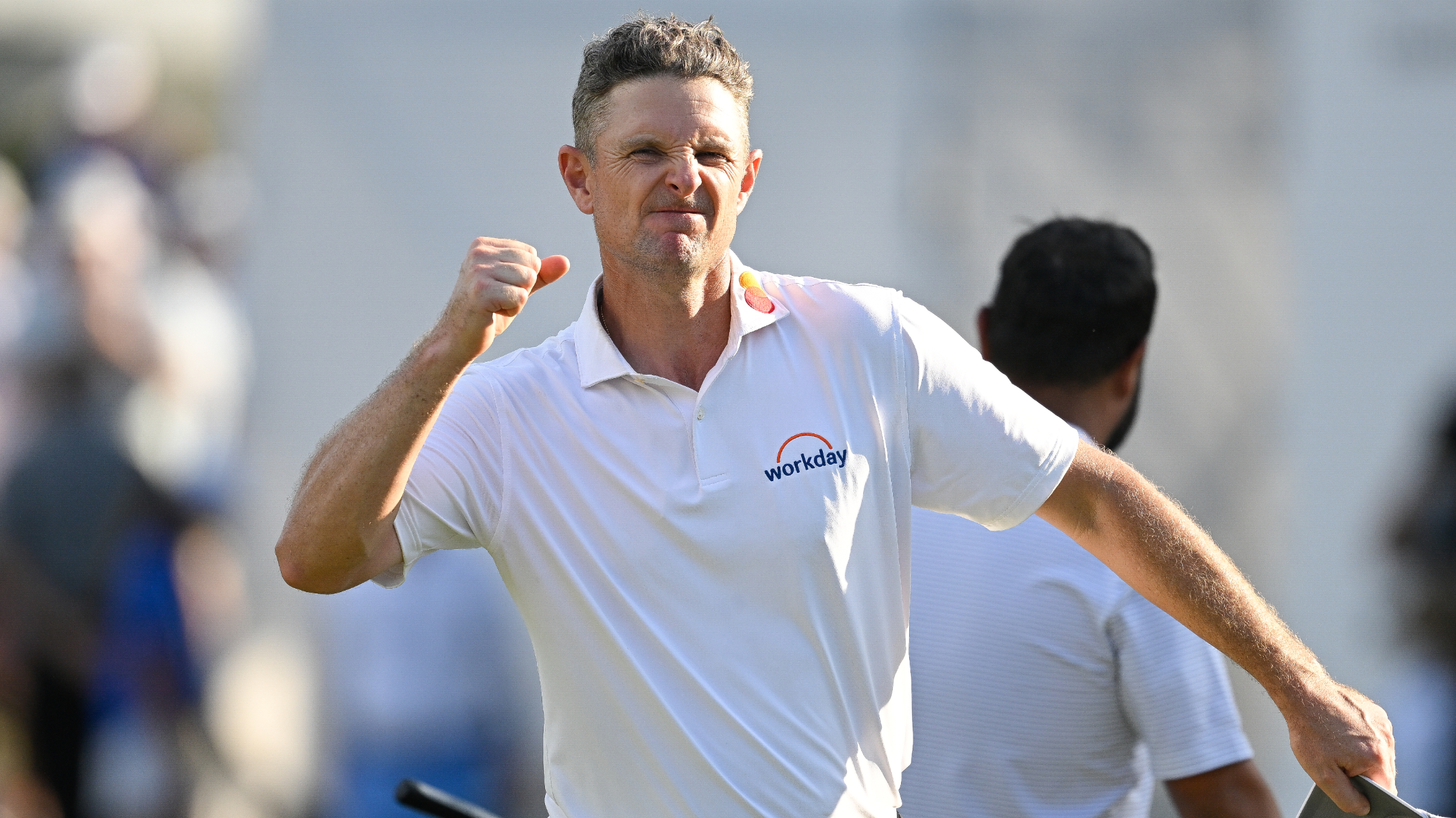 Justin Rose reacts to winning the FedEx St. Jude Championship