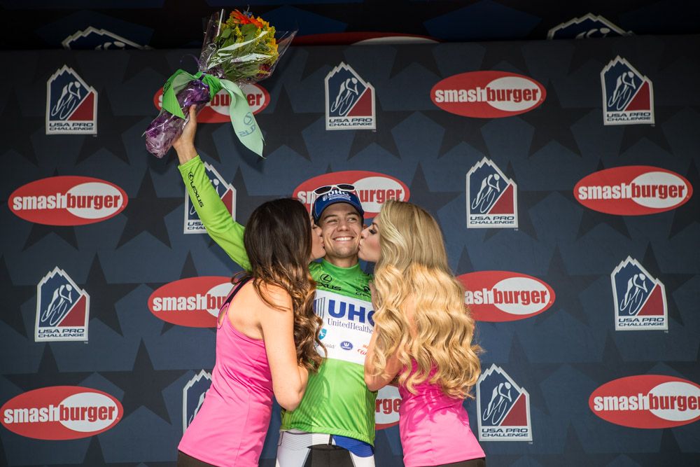 Kiel Reijnen (UnitedHealthcare) moves back into the sprint leaders jersey