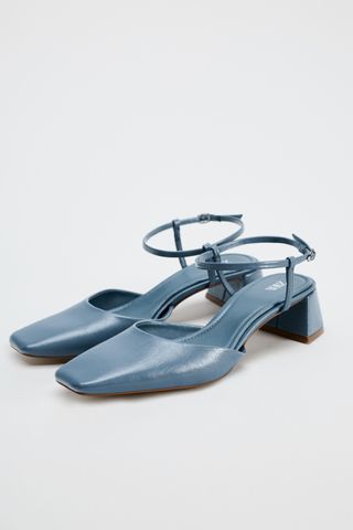 Block Heel Slingback Shoes